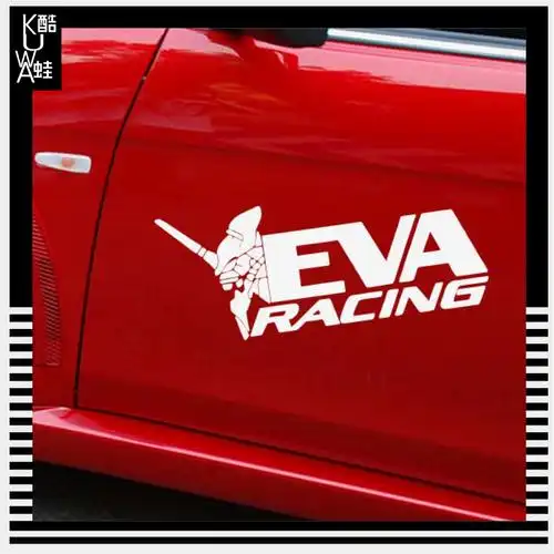 个性创意汽车装饰刮痕贴纸 新世纪福音战士eva 电力充足标志车贴