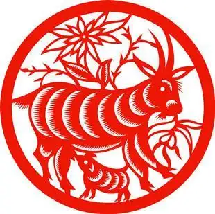 生肖羊圆形剪纸精美的羊年剪纸羊最新剪纸羊剪纸图案和剪纸教程羊年