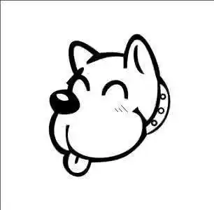 简单可爱狗头的简笔画