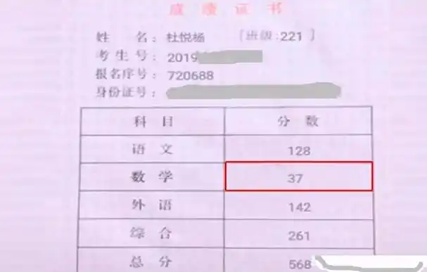高考"偏科生"数学才37分,看完成绩单,老师:复读能考上985