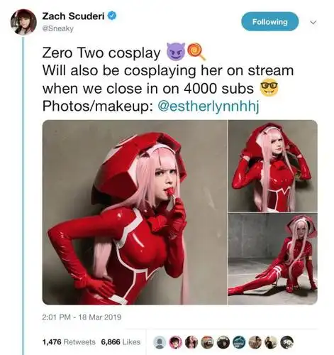 女装大佬sneaky性感cos新作 穿红色胶衣大秀美腿