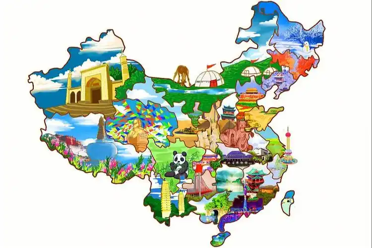 中国别样地图手绘地图