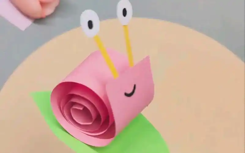 可爱的手工小蜗牛,最近都是下雨天,小朋友有偶遇蜗牛吗#亲子手工