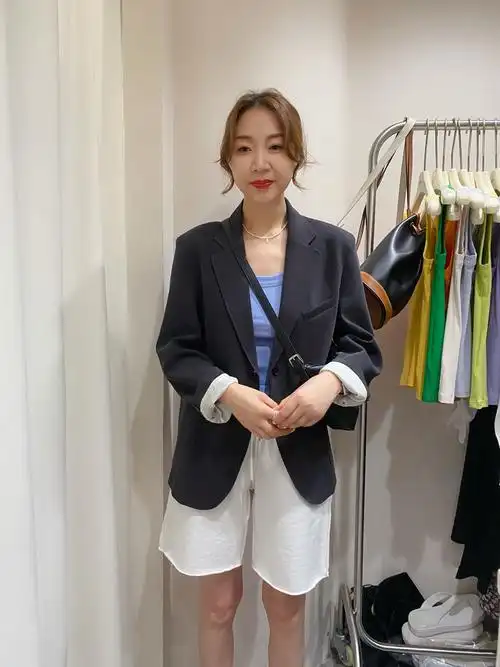 widelia西装外套女2021春季新款韩版小个子西服宽松百搭休闲上衣