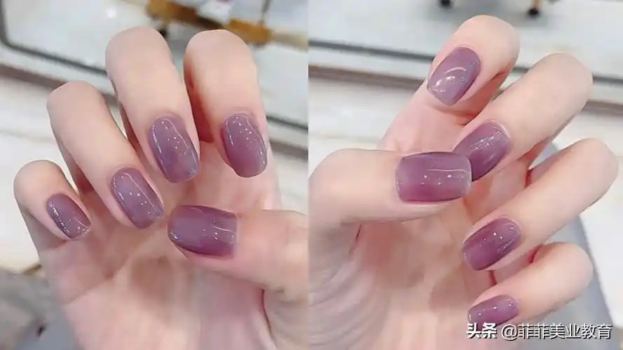 紫色美甲图片2021新款式(推荐7款超好看的美甲款式)