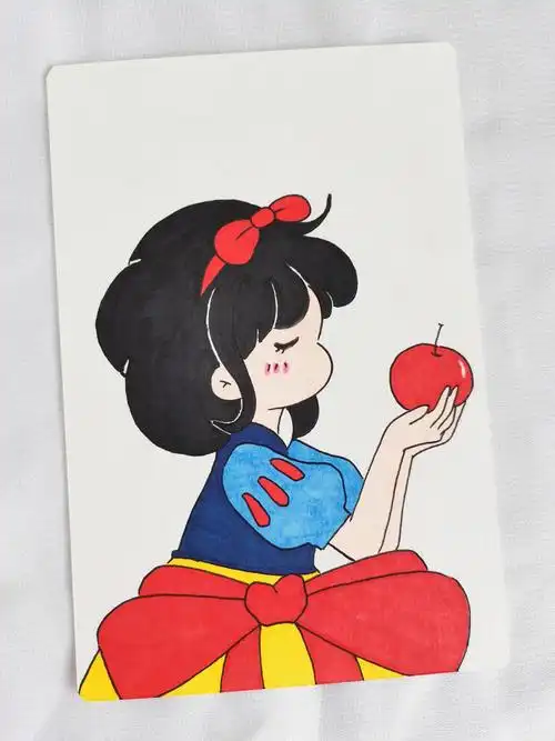 白雪公主简笔画