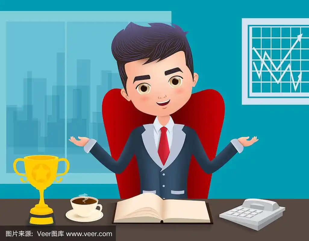 企业老板矢量性格.