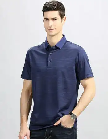 夏装新款男士丝桑蚕衬衫商务休闲中老年高端短袖高端男装 蓝色 175