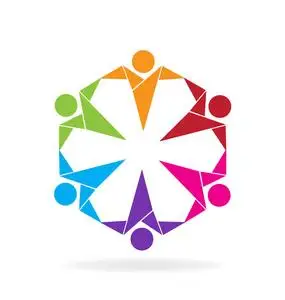 徽标团队人们手牵手照片