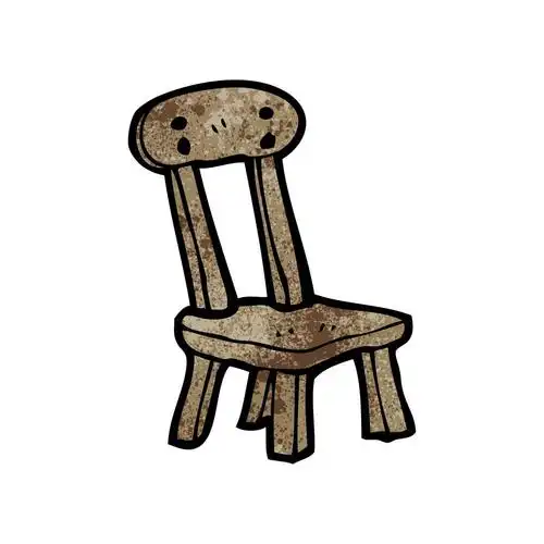 旧木椅,矢量,卡通旧木椅上一个白色的背景