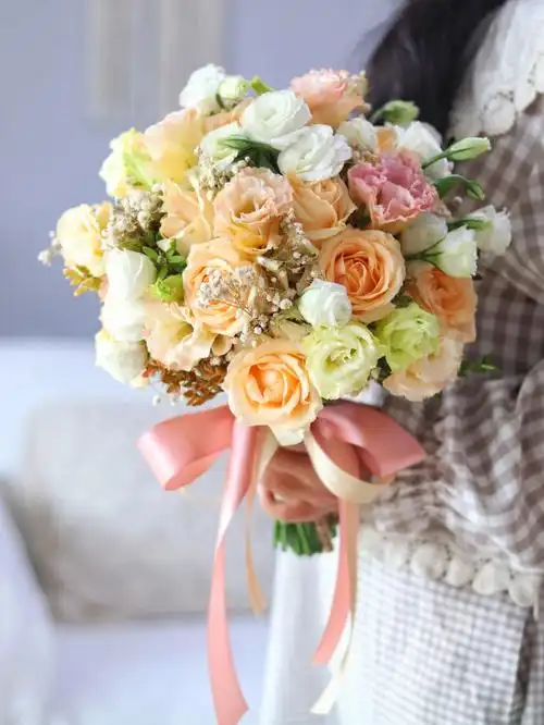 香槟色系手捧花