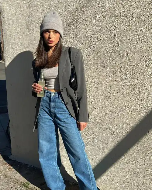 78mother中蓝水洗长款宽松裤snacks系列