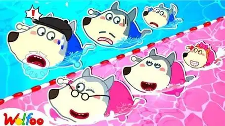 甜动漫:男生组和女生组游泳比赛 哪队会获得冠军 快来看看吧