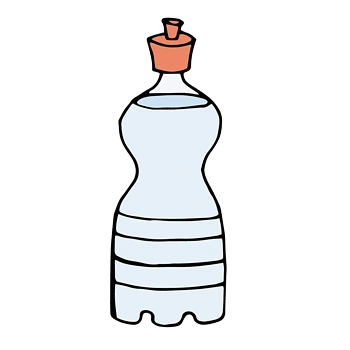 矢量手绘矿泉水瓶素材