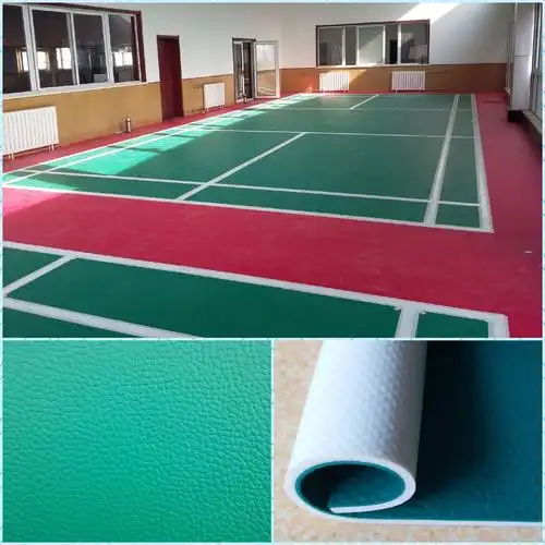 羽毛球运动地板羽毛球塑胶地板羽毛球场pvc地胶地板销售施工
