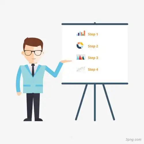 做商务演示的男子矢量图png素材透明免抠图片-ppt元素-三元素3png.com