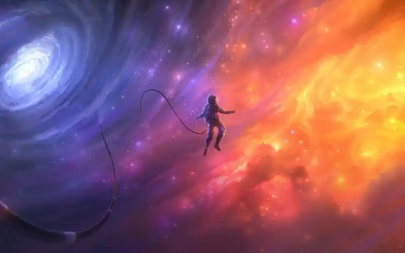 壁纸 美丽的太空,宇航员,星系,艺术图片