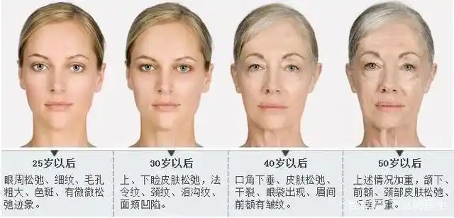 人体从25岁开始,人体就开始逐步衰老过程,特别是面部开始逐渐出现细浅