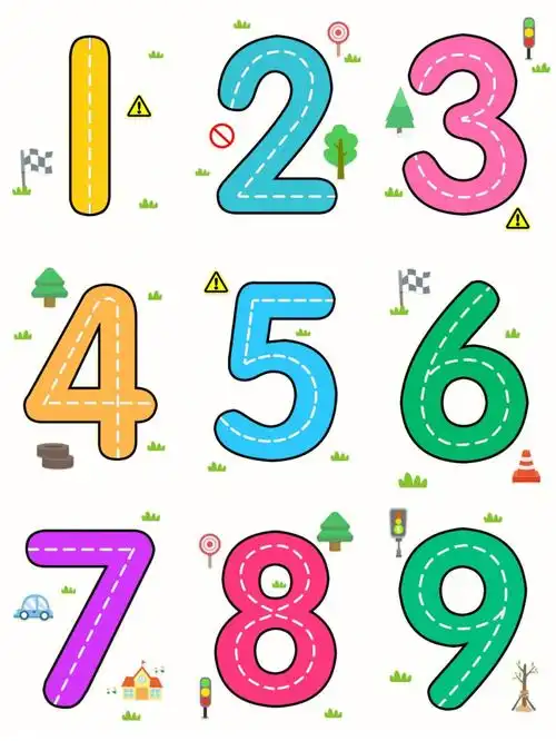 幼儿园数字09趣味书写数字