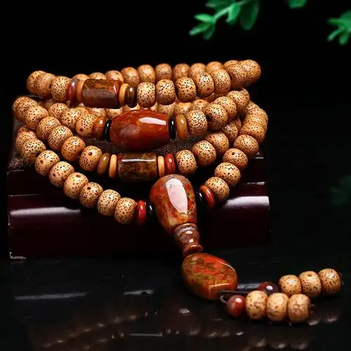 月印百川陈籽星月菩提手串文玩高密正月菩提子108颗佛珠男女款配饰