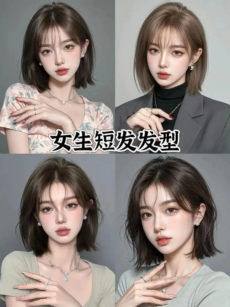 女生气质减龄显脸小短发发型推荐.#发型改变气质 #高颜值 #