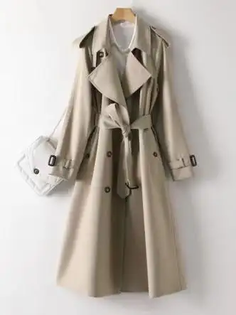 lachapellesport拉夏贝尔高档品牌风衣外套女中长款2023春秋季新款