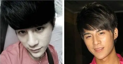 然而,该网友还贴出了姜潮在07年参加好男儿时期的照片,对比后发现