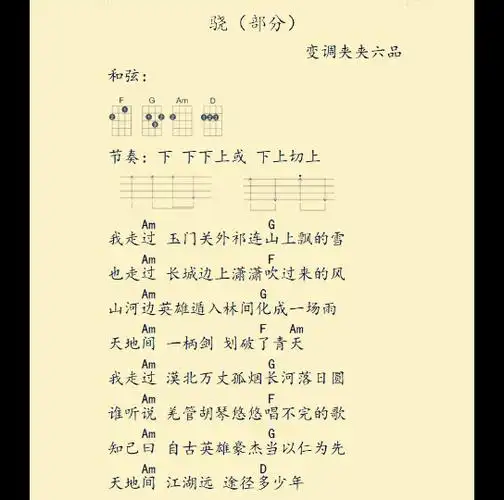 骁尤克里里简谱分享