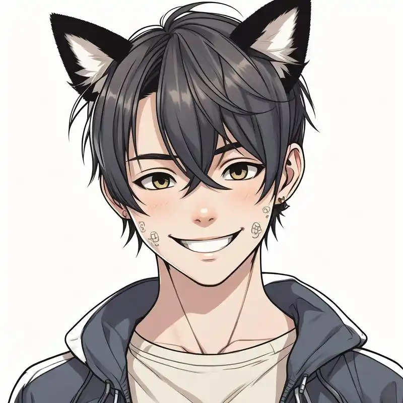 04二次元正太猫耳帅气头像05 想换个新头像了吗?