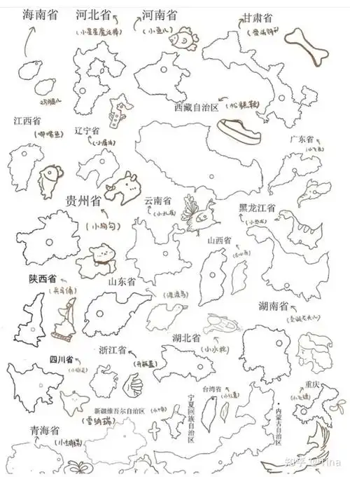 高二学生自创各省市地图"象形记忆",被家长称赞可爱并收藏备用