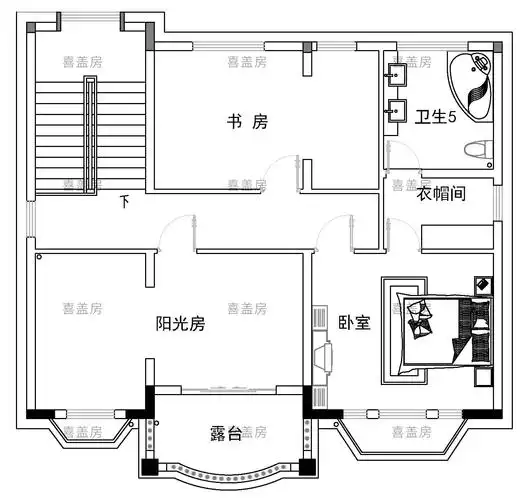 12x11三层别墅设计全套图纸 - 乡村住宅在线