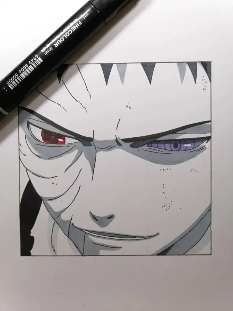 带土教程 #火影忍者# #手绘教程# #带土