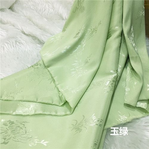 汉服布料梅兰竹菊丝绸提花布古装服装绸缎旗袍马面裙古风面料批发
