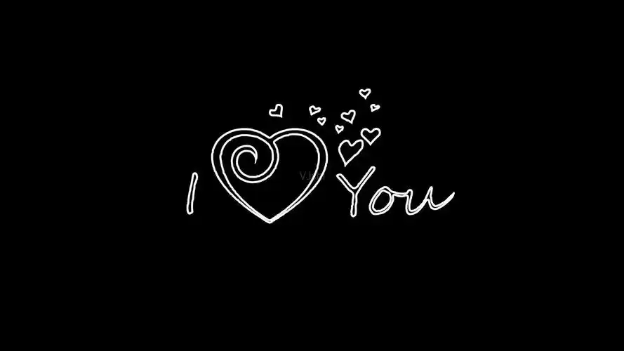 我爱你带通道艺术字视频素材