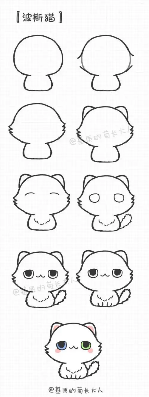 宠物正面简笔画