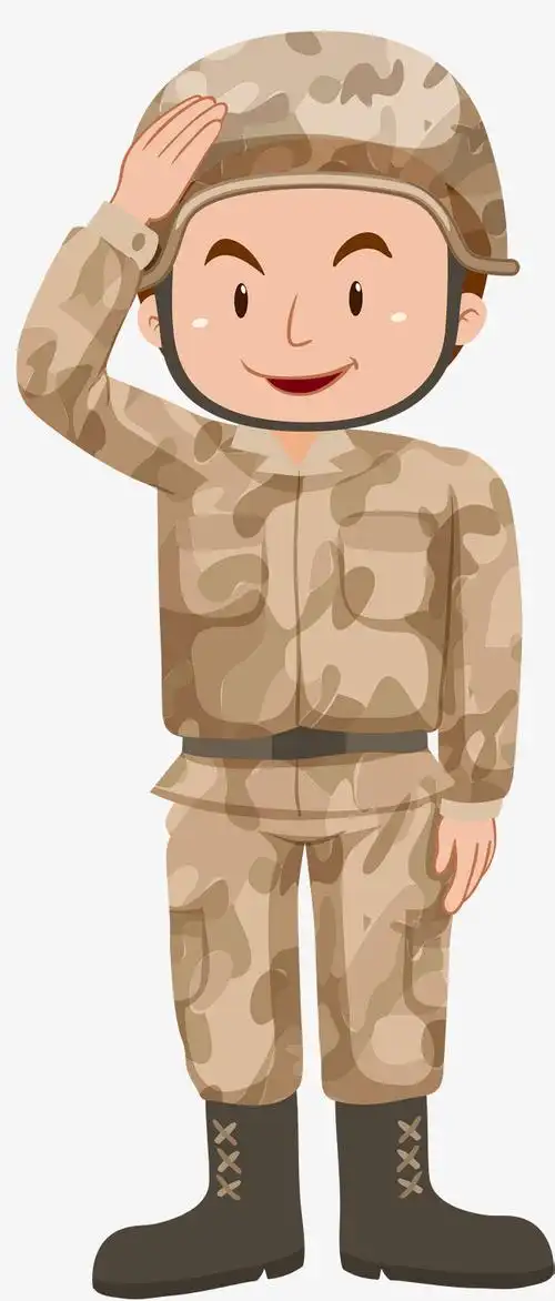 卡通可爱玩具士兵打鼓红蓝简约造型png图