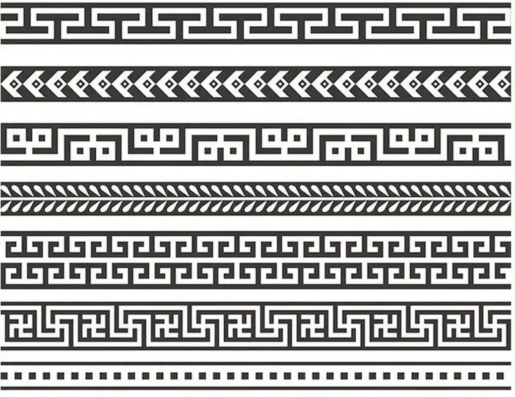 美术教招画图干货16615|二方连续图案 9799二方连续纹样是由