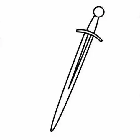 兵器剑的简笔画