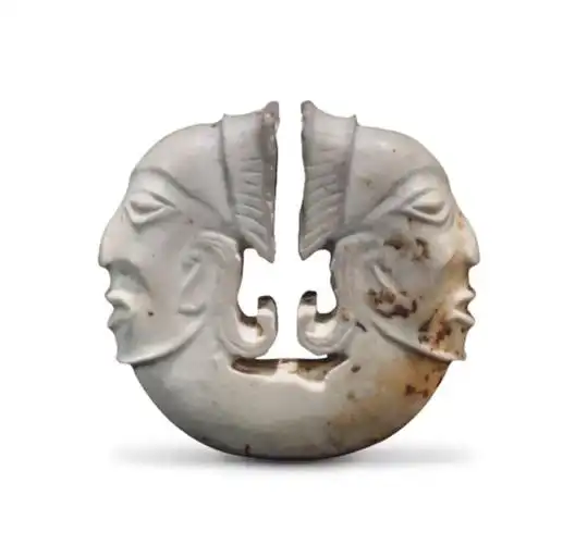 【后石家河文化 · 连体双人头像玉】湖北省文