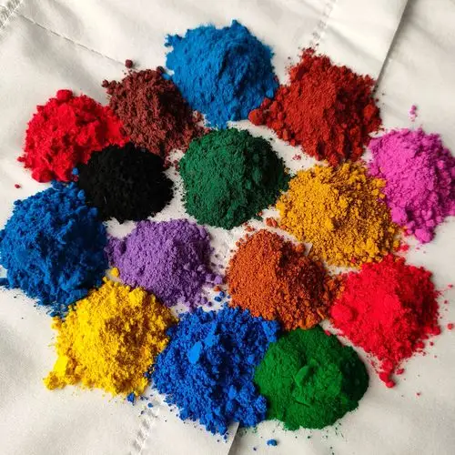 厂家批发氧化铁颜料铁黄铁黄铁绿彩色砖瓦路面硅藻泥用氧化铁色粉
