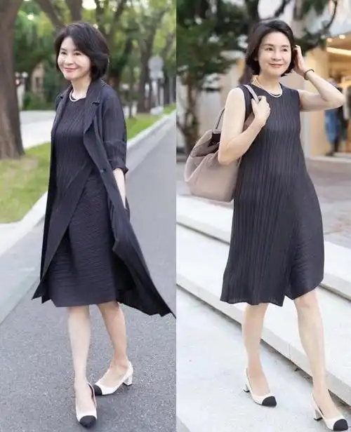 50岁左右的女人,可试试这几种夏季清爽穿搭,造型越看越优雅