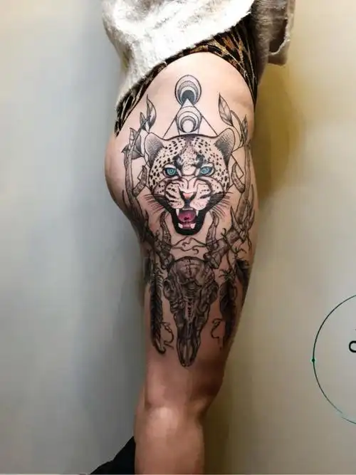 大腿_纹身图案手稿图片_小铭童鞋的纹身作品集