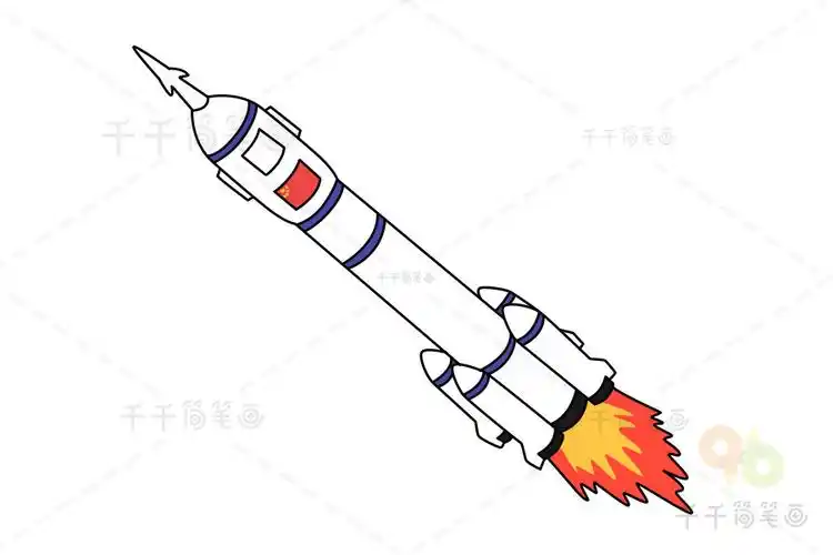 神舟五号简笔画图片
