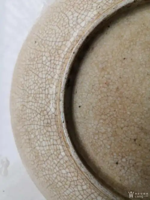 好品像 清仿哥窑盘子一对