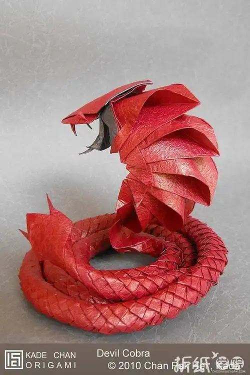 折纸眼镜蛇折法 手工折纸大全-蒲城教育文学网