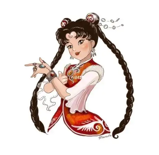 艺术热门哈萨克手绘插画