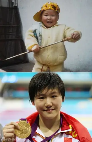 李娜叶诗文中国体坛巨星童年照 肉脸嘟嘟谁更萌