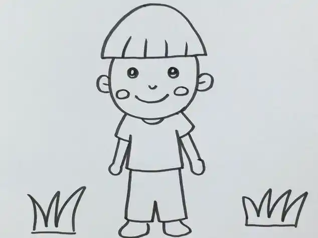 手工简笔画弟弟 简单好学