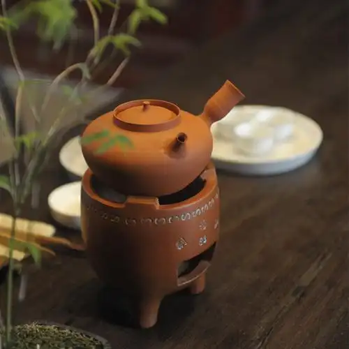 闽西副榜炭炉三足炉可温茶中式红泥小火炉工夫茶道