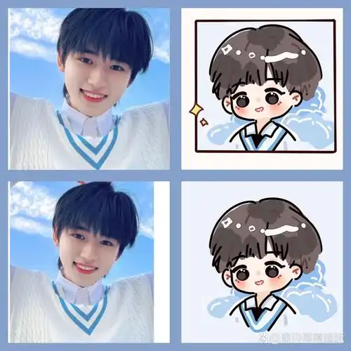 手绘|宋亚轩头像 这张画出来好清新!